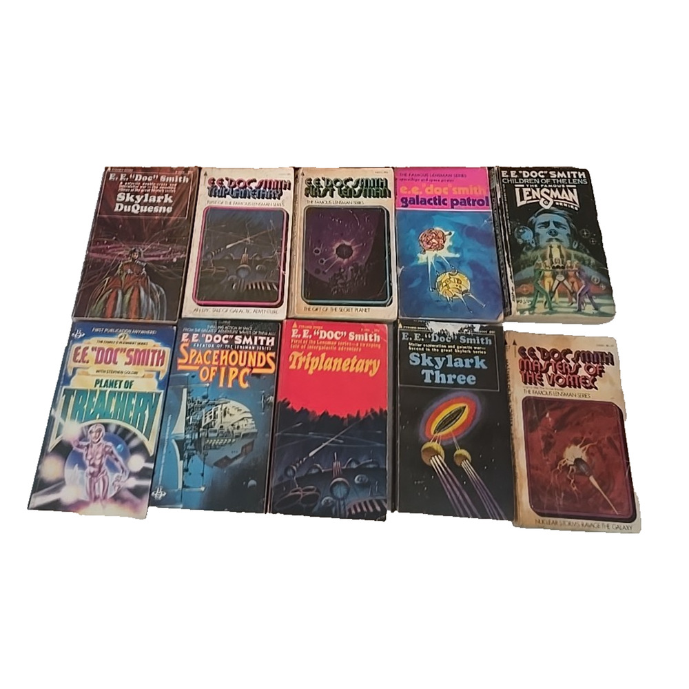 Lot of 10 Vintage E. E. "Doc" Smith Fantasy Science Fiction Paperback Books
